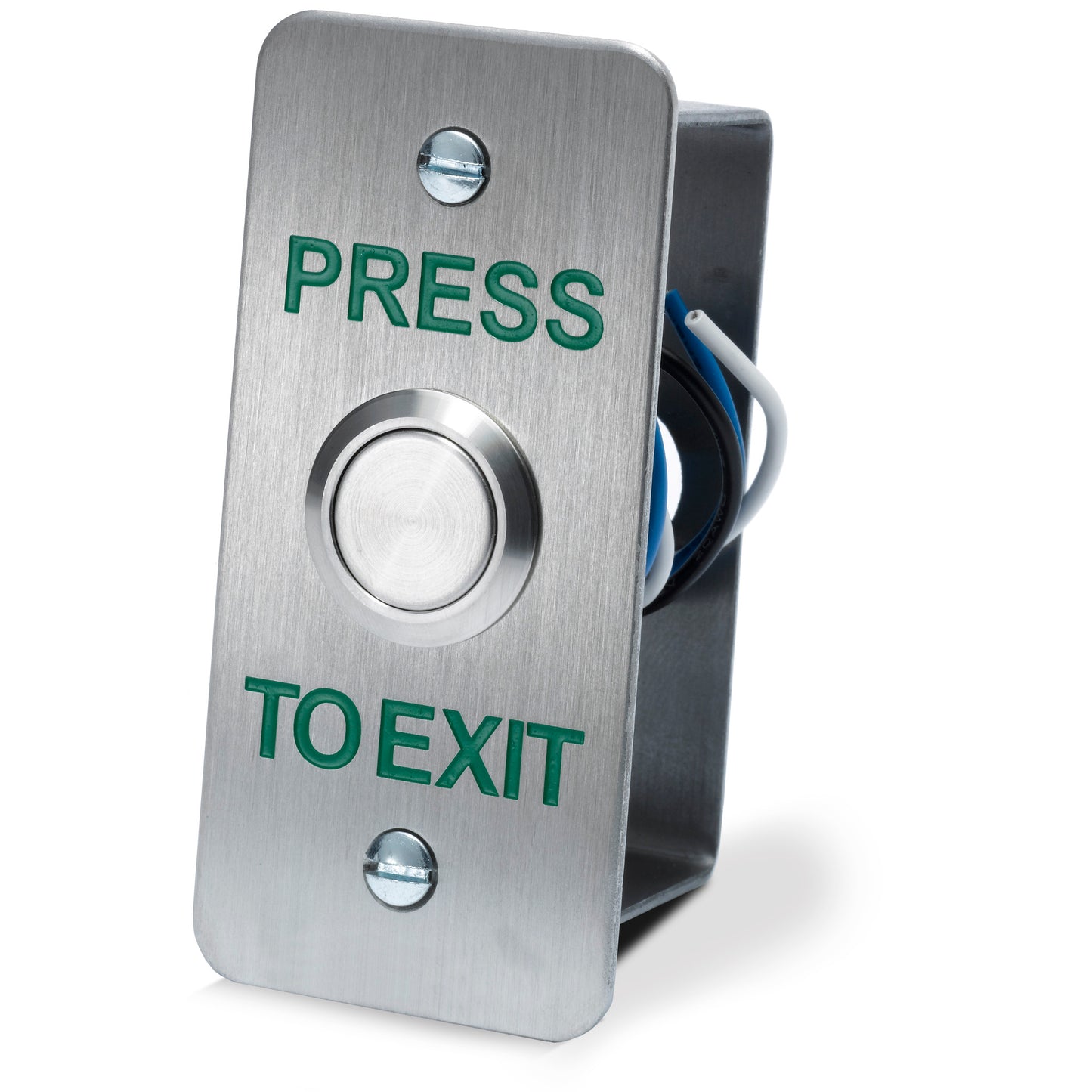 DRB002NF-PTE narrow stainless steel press to exit button for access control systems