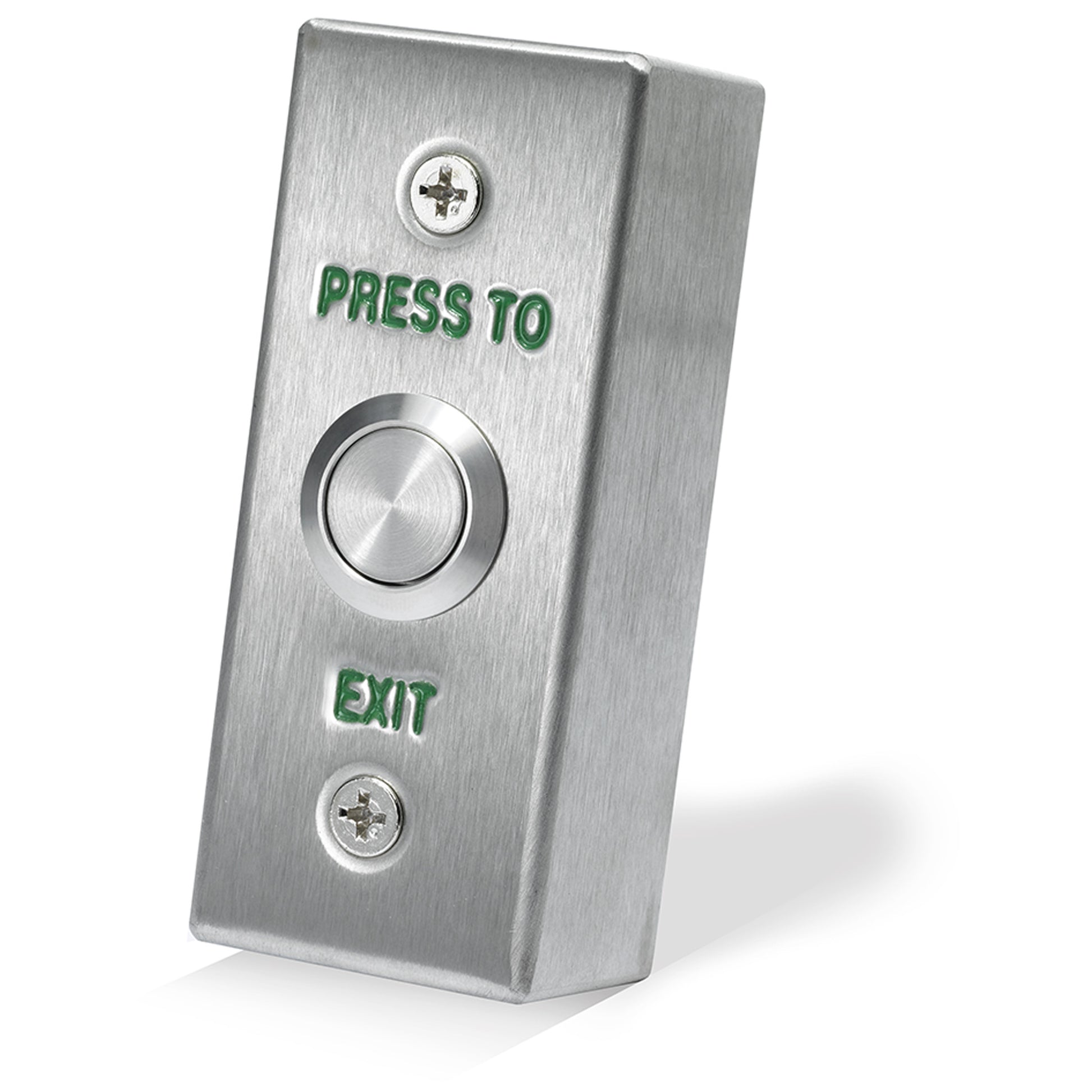 DRB002NS-WP IP67 narrow stainless steel press to exit button for external access control installations