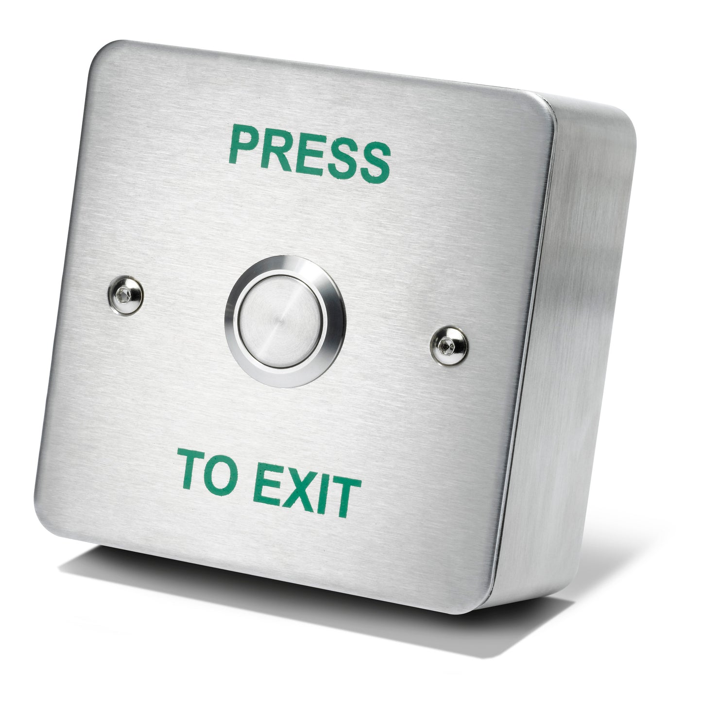 DRB002S-PTE surface mount stainless steel press to exit button (RTE) for access control systems