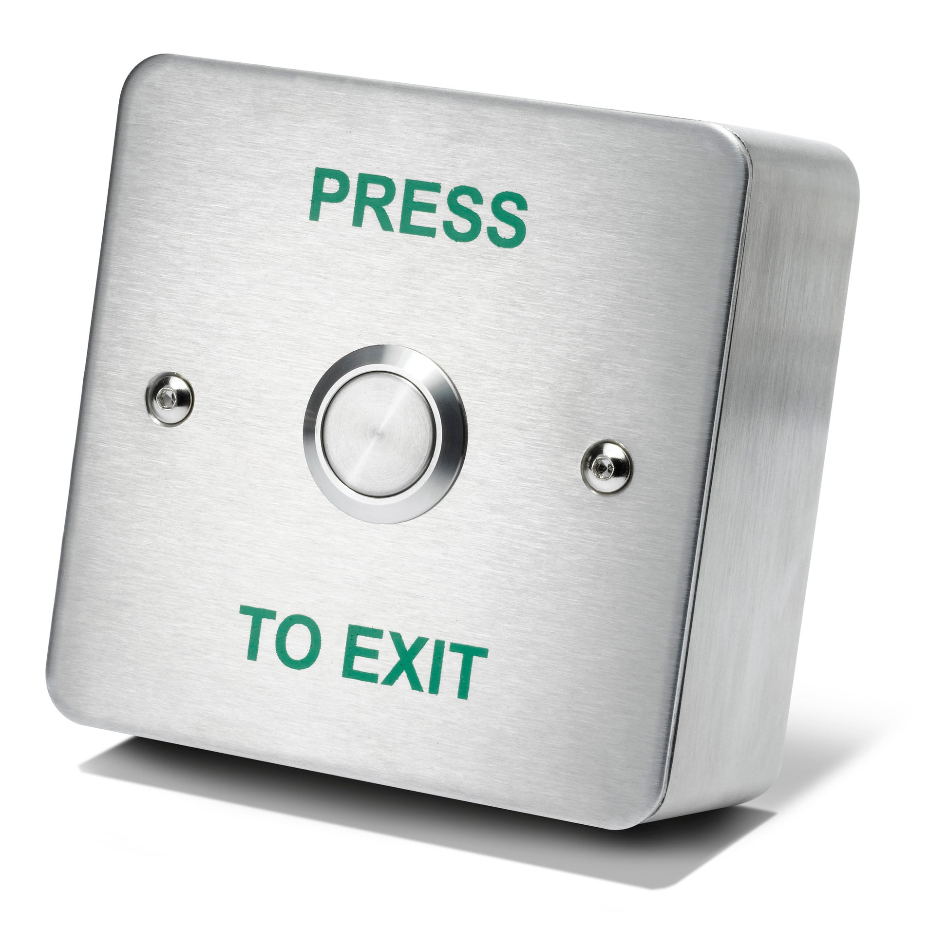DRB002S-PTE surface mount stainless steel press to exit button (RTE) for access control systems