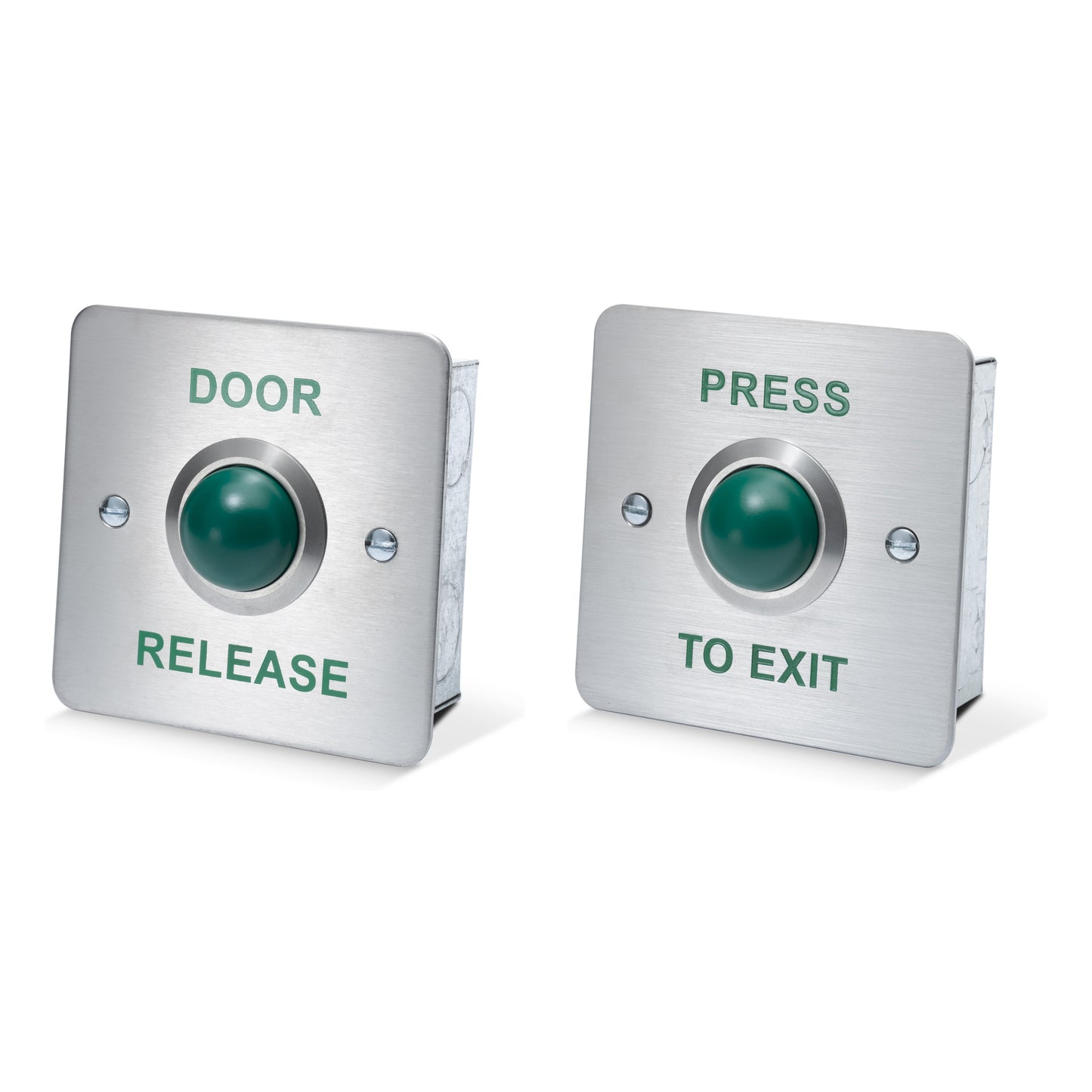 DRB005 stainless steel press to exit button with high-visibility green button for access control systems