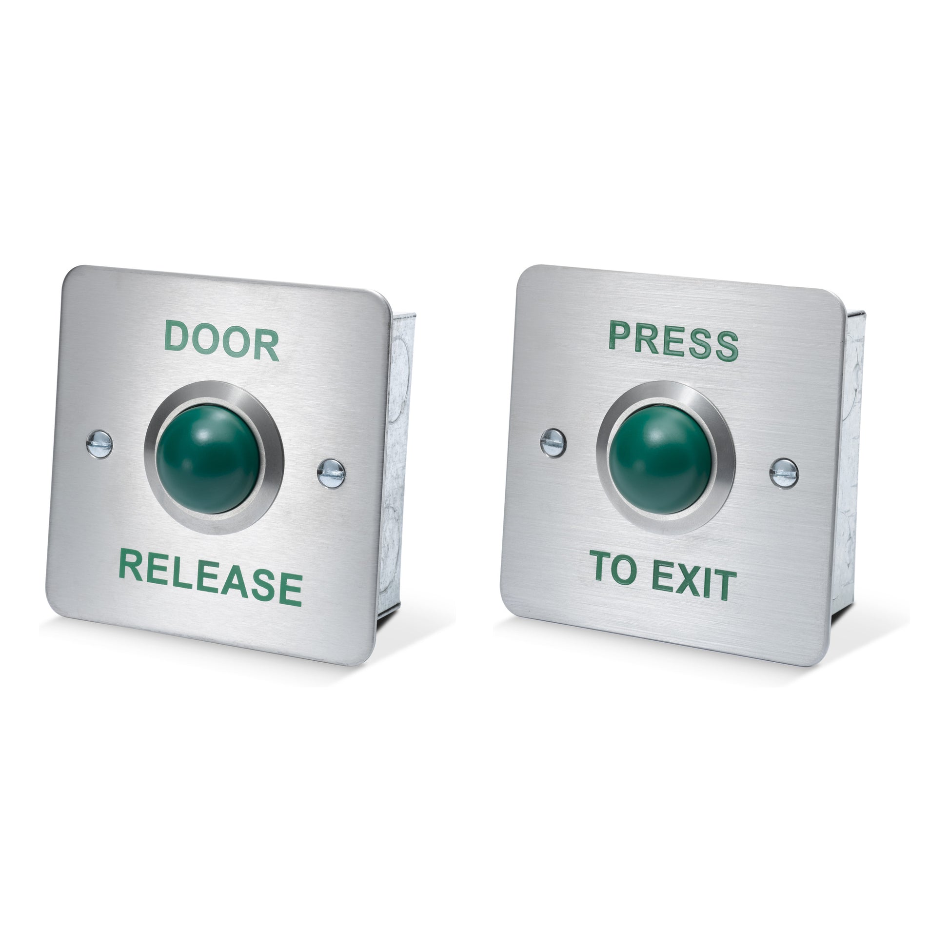 DRB005 stainless steel press to exit button with high-visibility green button for access control systems