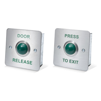 DRB005 stainless steel press to exit button with high-visibility green button for access control systems