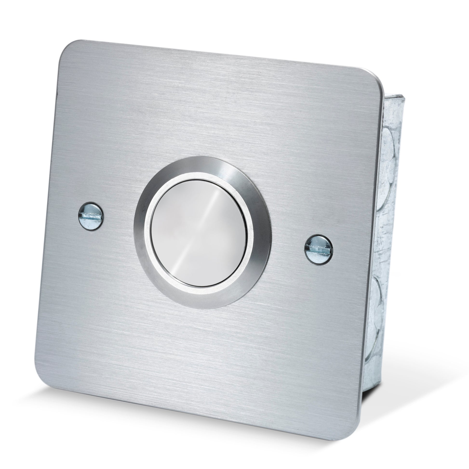 DRB006F-NL flush mount 35mm stainless steel button with no legend / blank