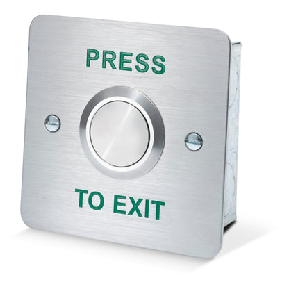 DRB006F-PTE flush mount stainless steel press to exit button for access control systems