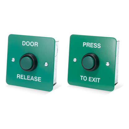DRB008 green stainless steel press to exit button with raised green button for Access Control Systems