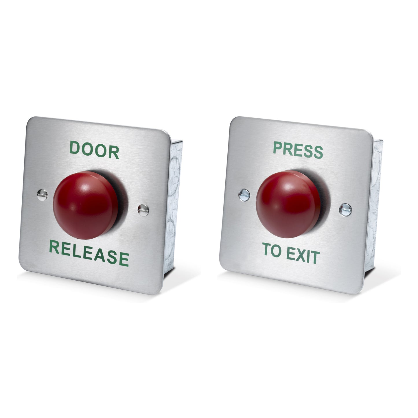DRB010 stainless steel press to exit button with high-visibility red dome button