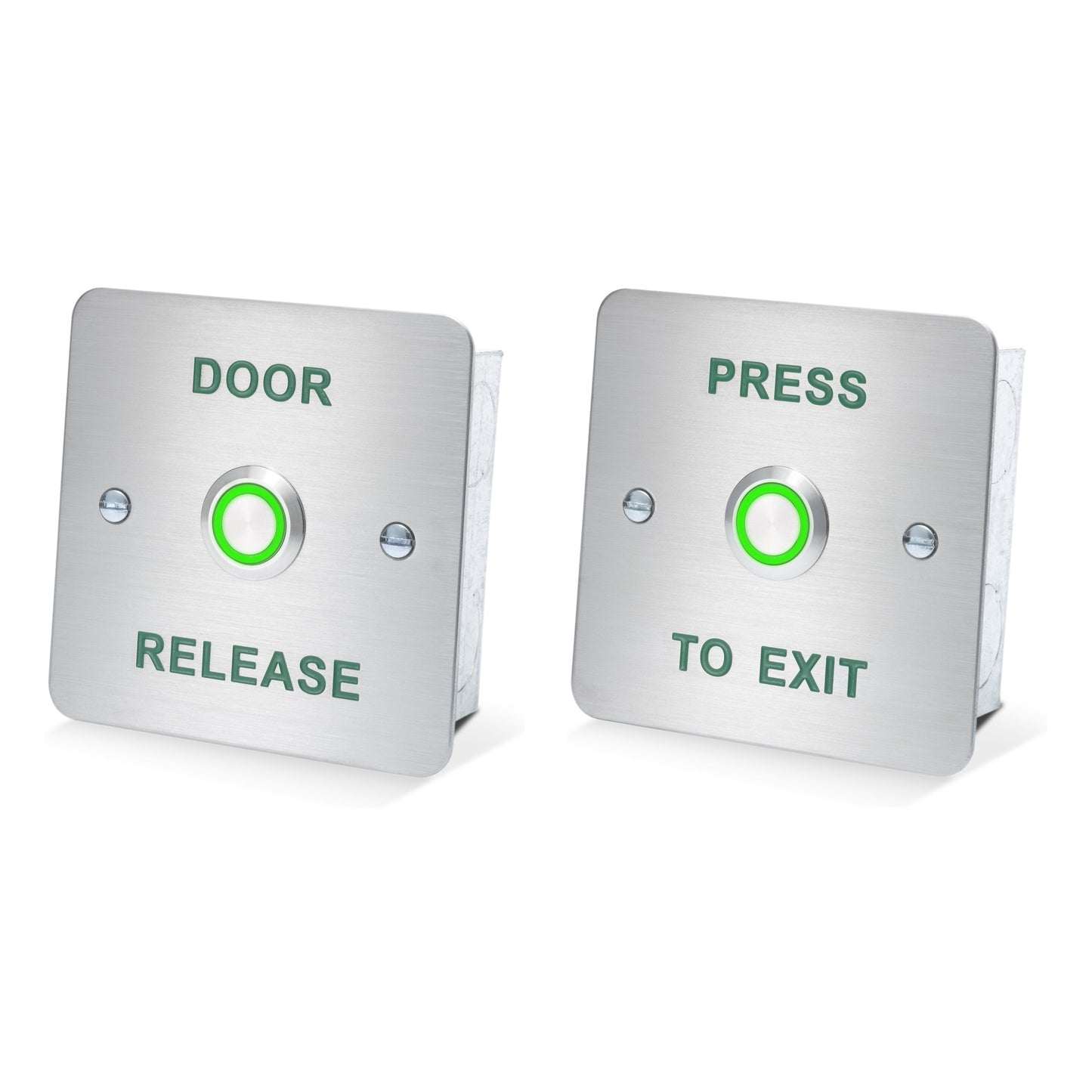 DRB011 illuminated stainless steel press to exit button for access control systems
