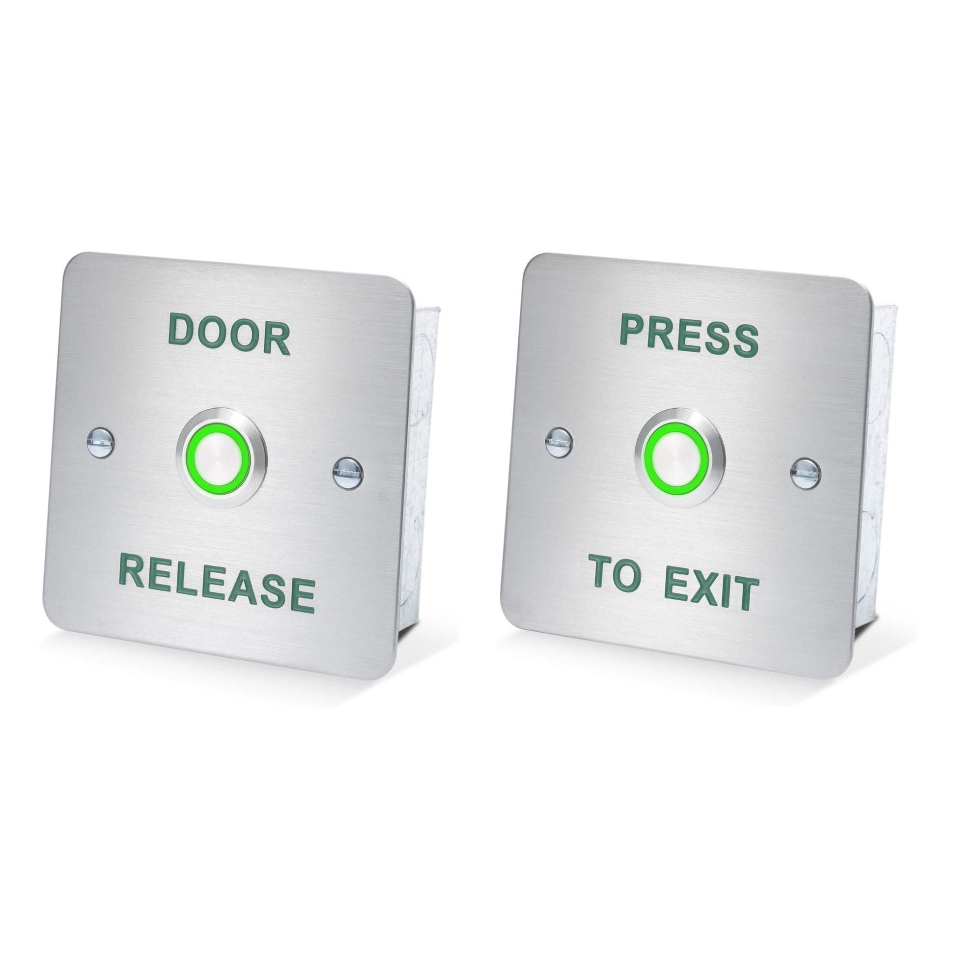 DRB011 illuminated stainless steel press to exit button for access control systems