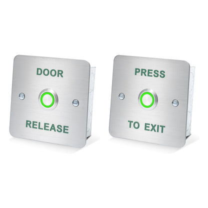 DRB011 illuminated stainless steel press to exit button for access control systems