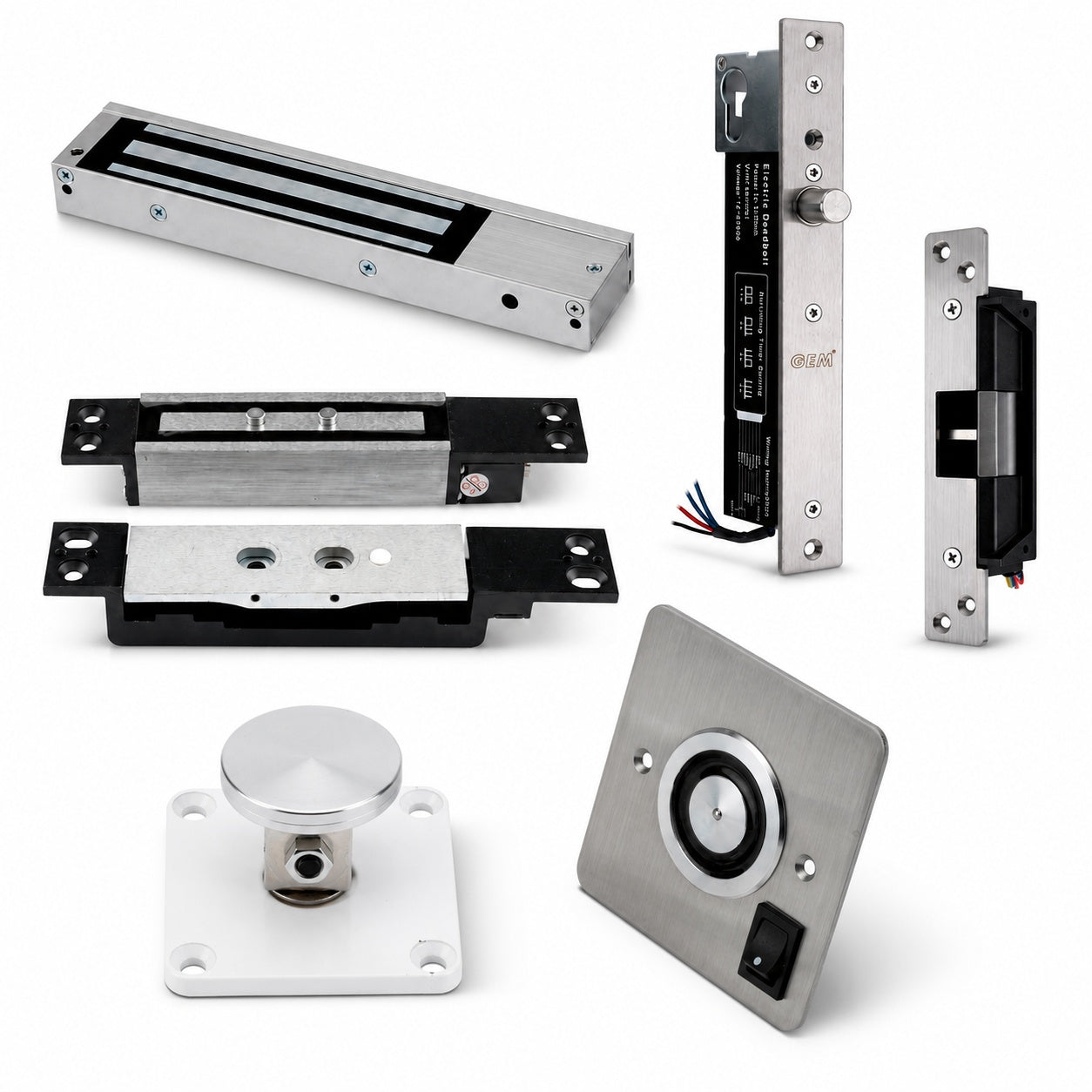 Electric Locking Devices Collection - Magnetic Locks, Solenoid Bolts, Latch Release, Shear Locks and Door Hold Open Magnets.