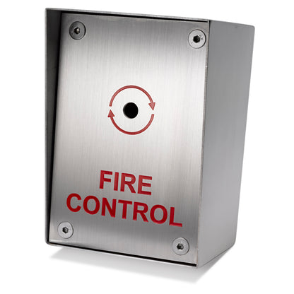 FIRE-SURFACE - Surface mount Fireman emergency switch in brushed stainless steel