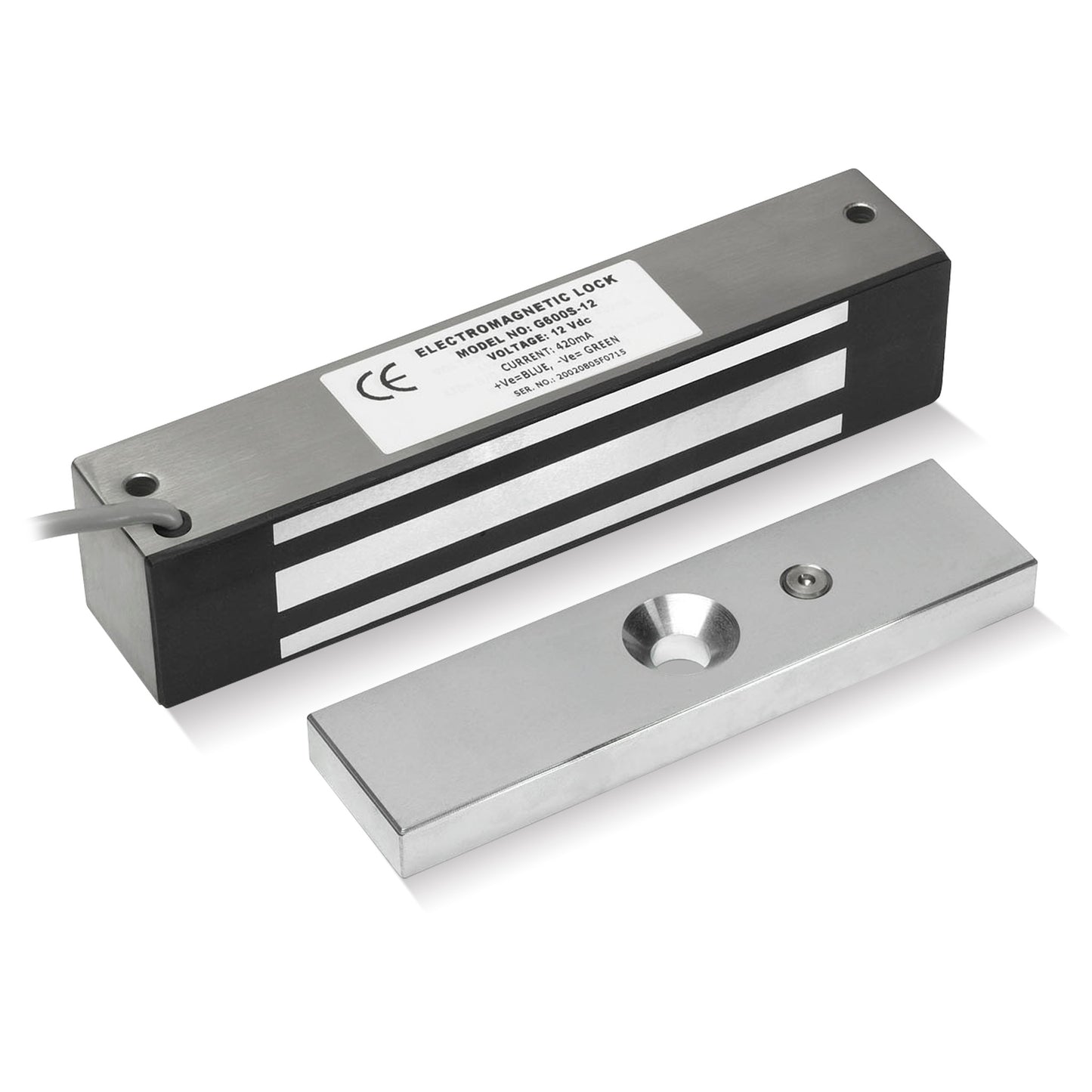 600M monitored mini stainless steel magnetic lock with IP65 protection