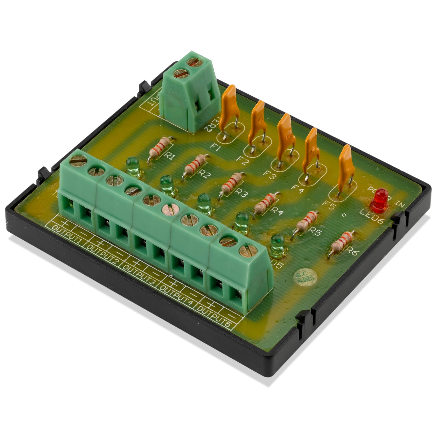 GPD3015-PLUS fused distribution board with five protected outputs and thermal fuses