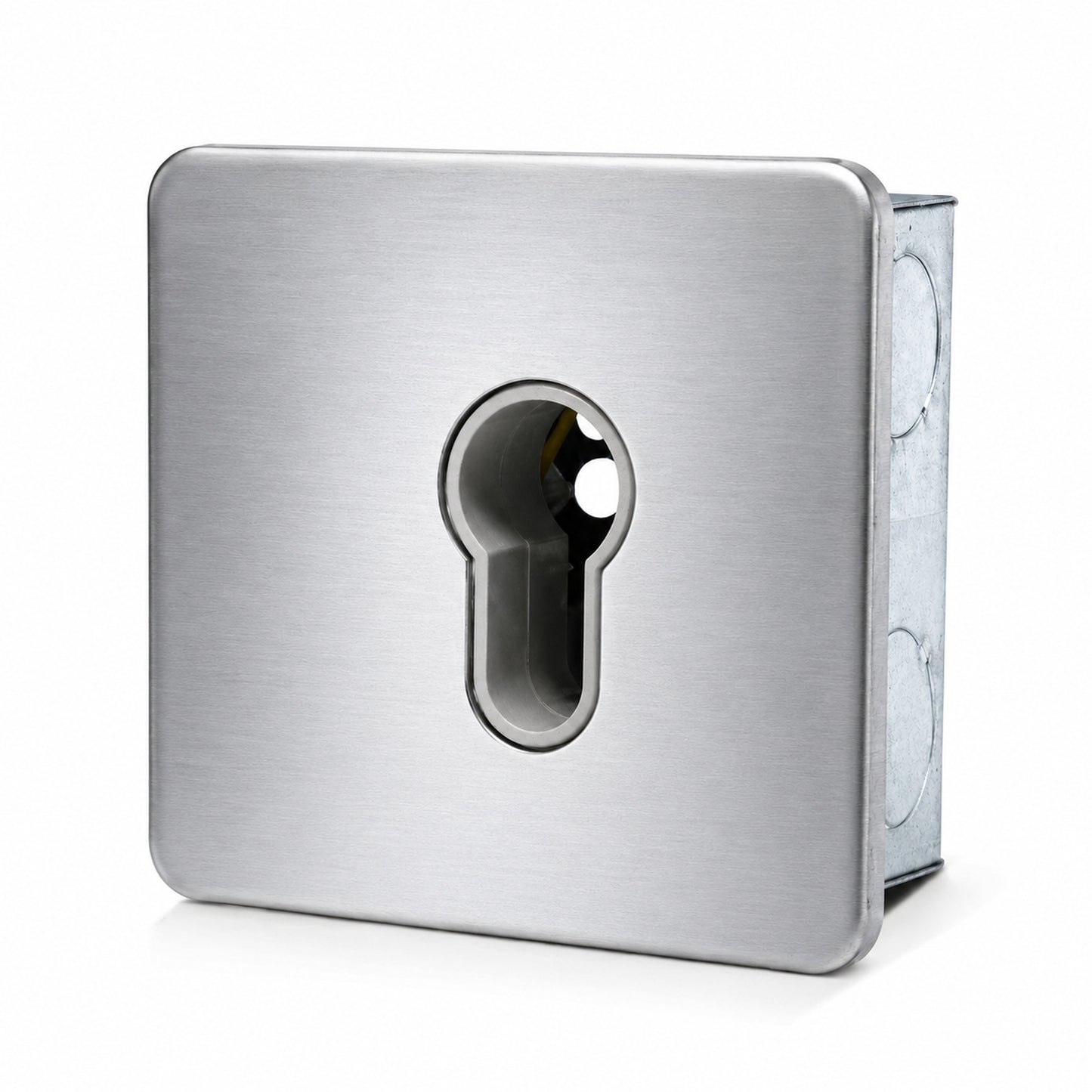 KS-600 and KS-601 Euro profile key switches with brushed stainless steel effect cover