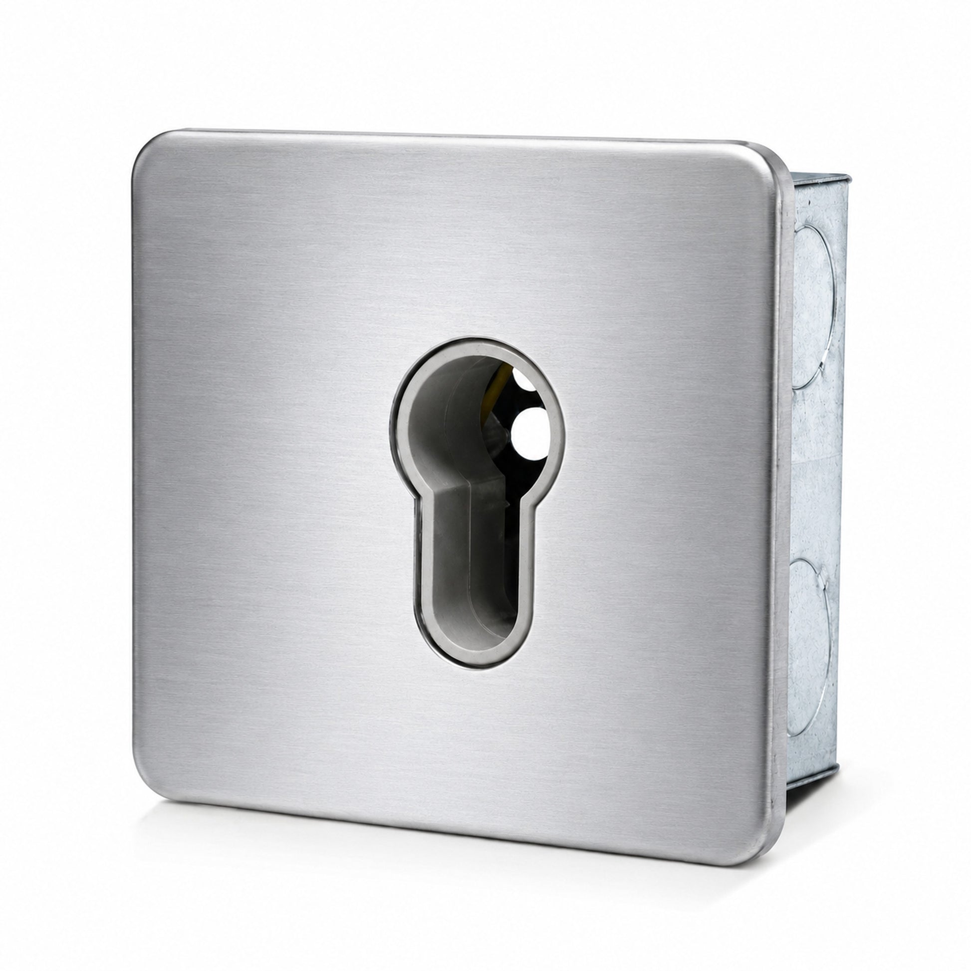 KS-600 and KS-601 Euro profile key switches with brushed stainless steel effect cover