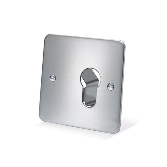 KS-EURO-MAIN and KS-EURO-MOM Euro profile key switches with brushed stainless steel faceplate. Maintained & Momentary versions available.