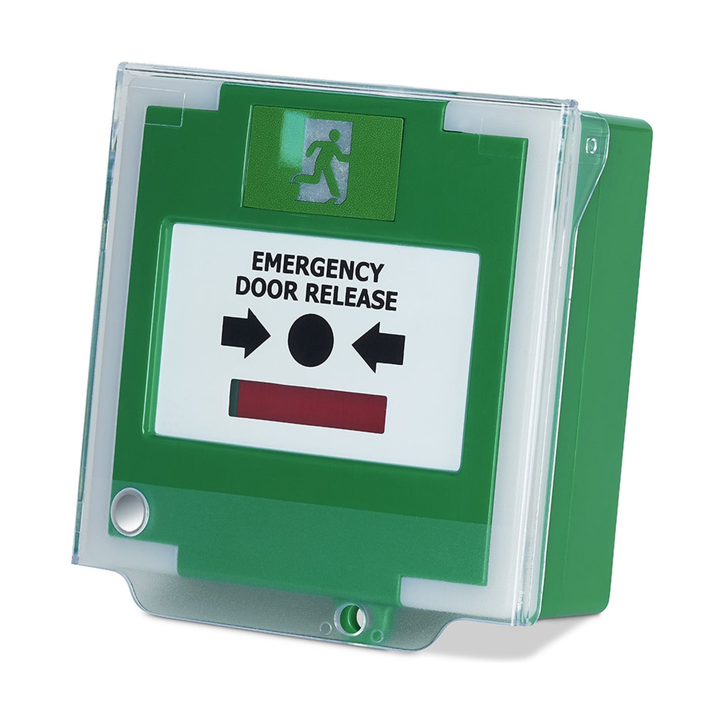 MCP330-PRO triple pole resettable illuminated emergency call point with alarmed hinged cover & sounder