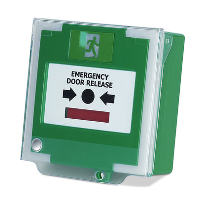 MCP330-PRO triple pole resettable illuminated emergency call point with alarmed hinged cover & sounder