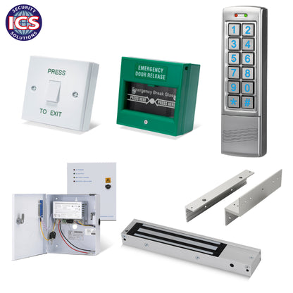 ONE K6 single door keypad maglock access control kit with DG160 keypad magnetic lock power supply and exit button