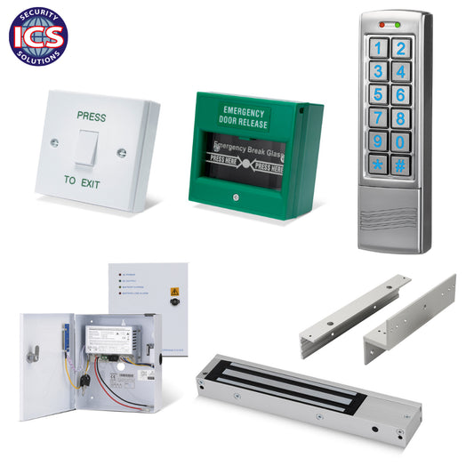 ONE K6 single door keypad maglock access control kit with DG160 keypad magnetic lock power supply and exit button