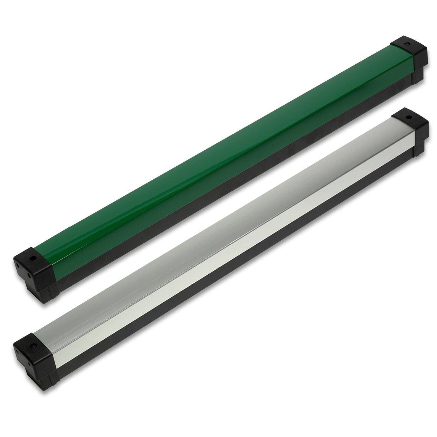 PBA-860S and PBA-860G micro switched push bars in silver and green finishes