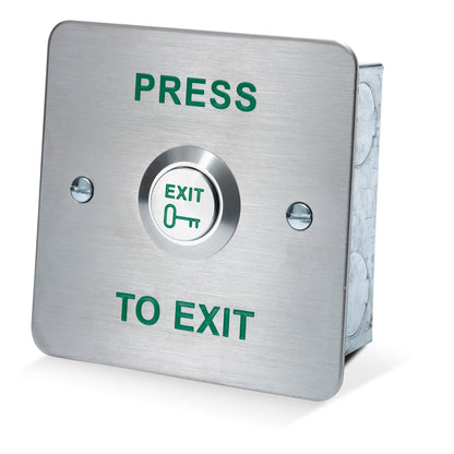 PBT-425BS stainless steel press to exit button with 19mm raised button