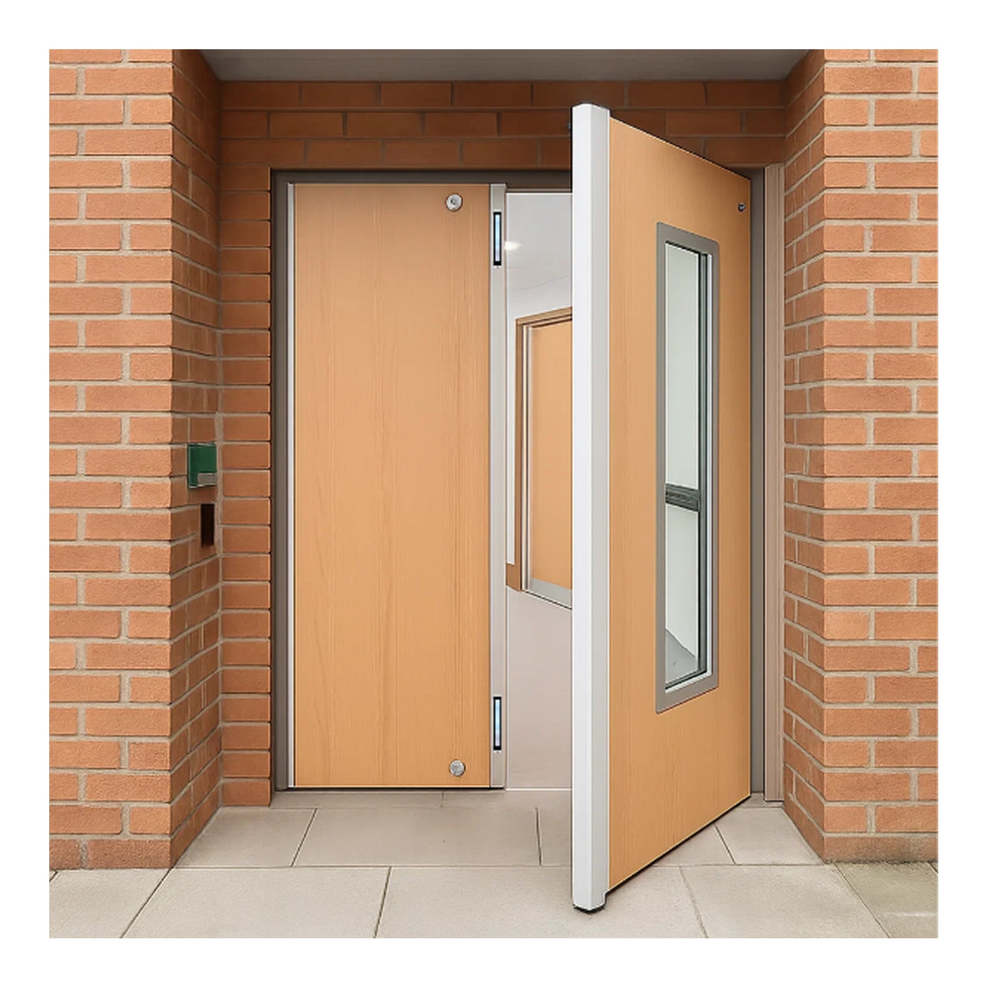PH800 monitored pull door handle with integrated double mini magnetic locks for access control