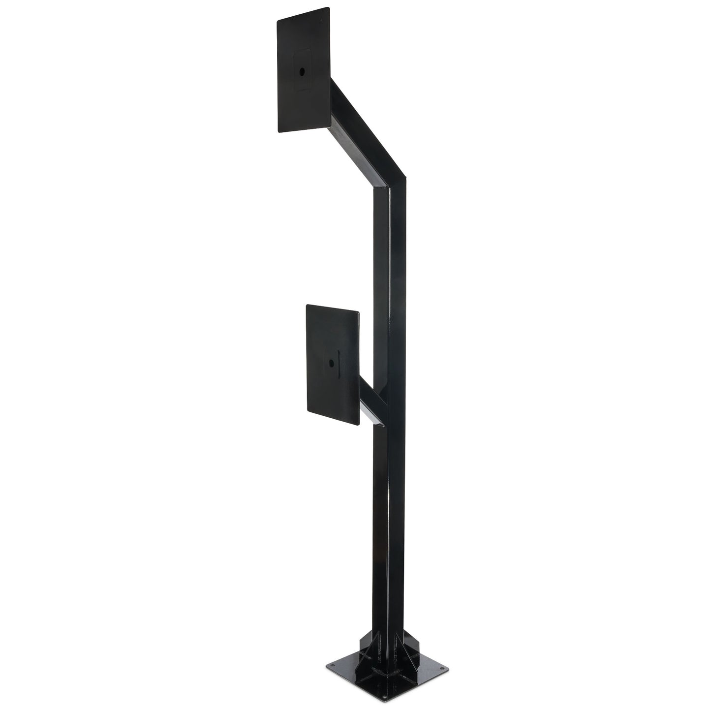 POST-M-G-D dual height steel mounting post for intercoms and access control equipment