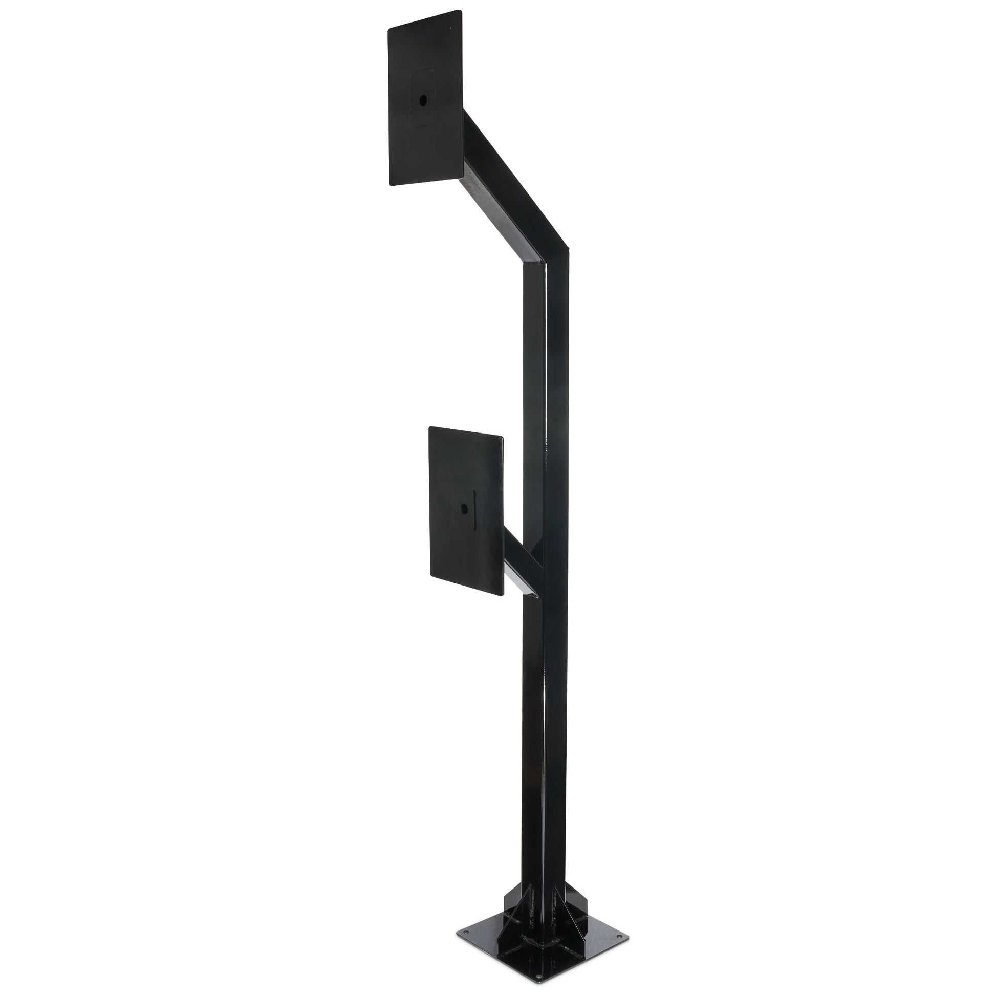 POST-M-G-D dual height steel mounting post for intercoms and access control equipment