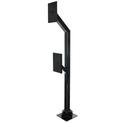 POST-M-G-D dual height steel mounting post for intercoms and access control equipment