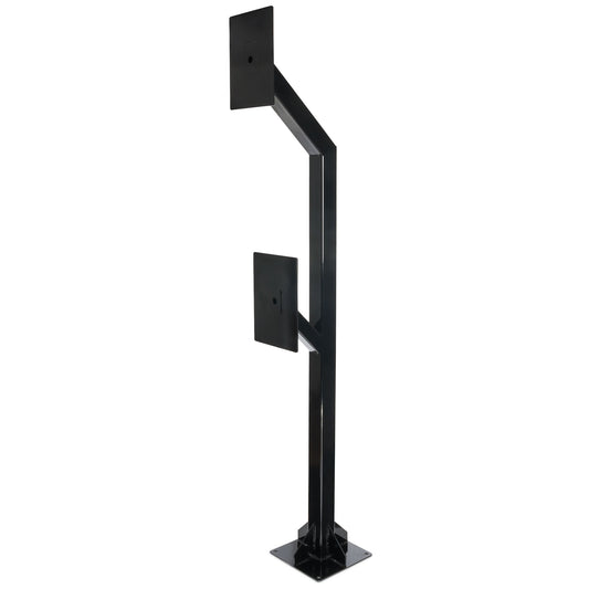 POST-M-G-D dual height steel mounting post for intercoms and access control equipment