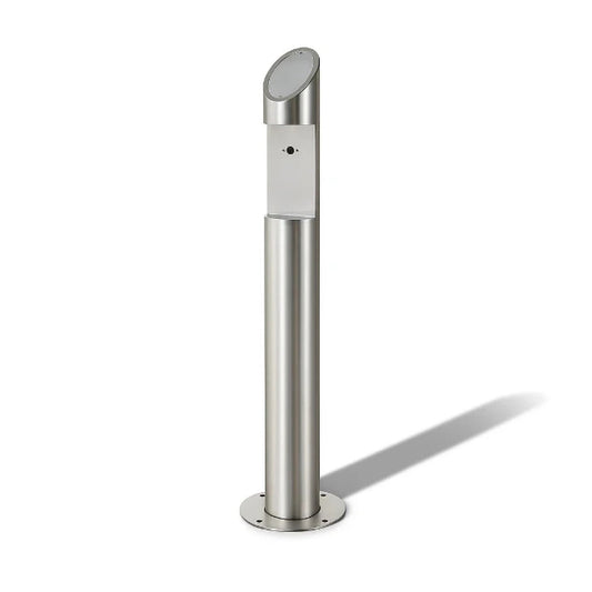 POST-SS-BG-CUT stainless steel post with emergency call point cut-out