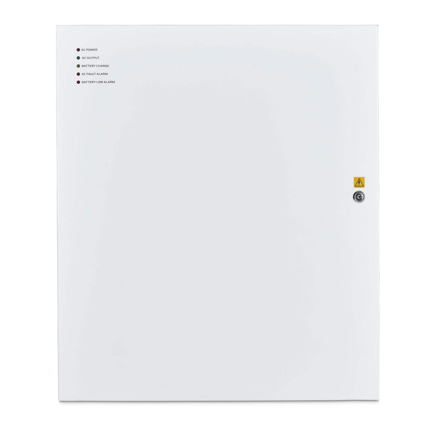 12VDC 10A boxed power supply unit in a lockable metal enclosure