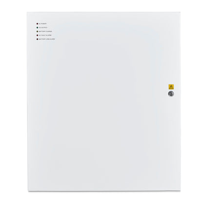 12VDC 10A boxed power supply unit in a lockable metal enclosure