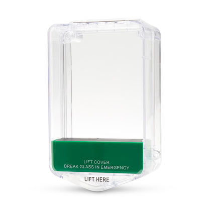 SP2 green protective call point cover with built-in tamper sounder