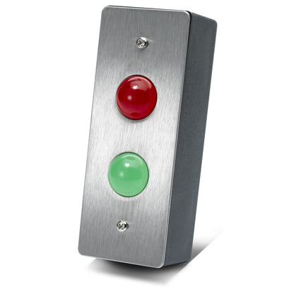 TLM100 narrow LED traffic light indicator with red and green status display