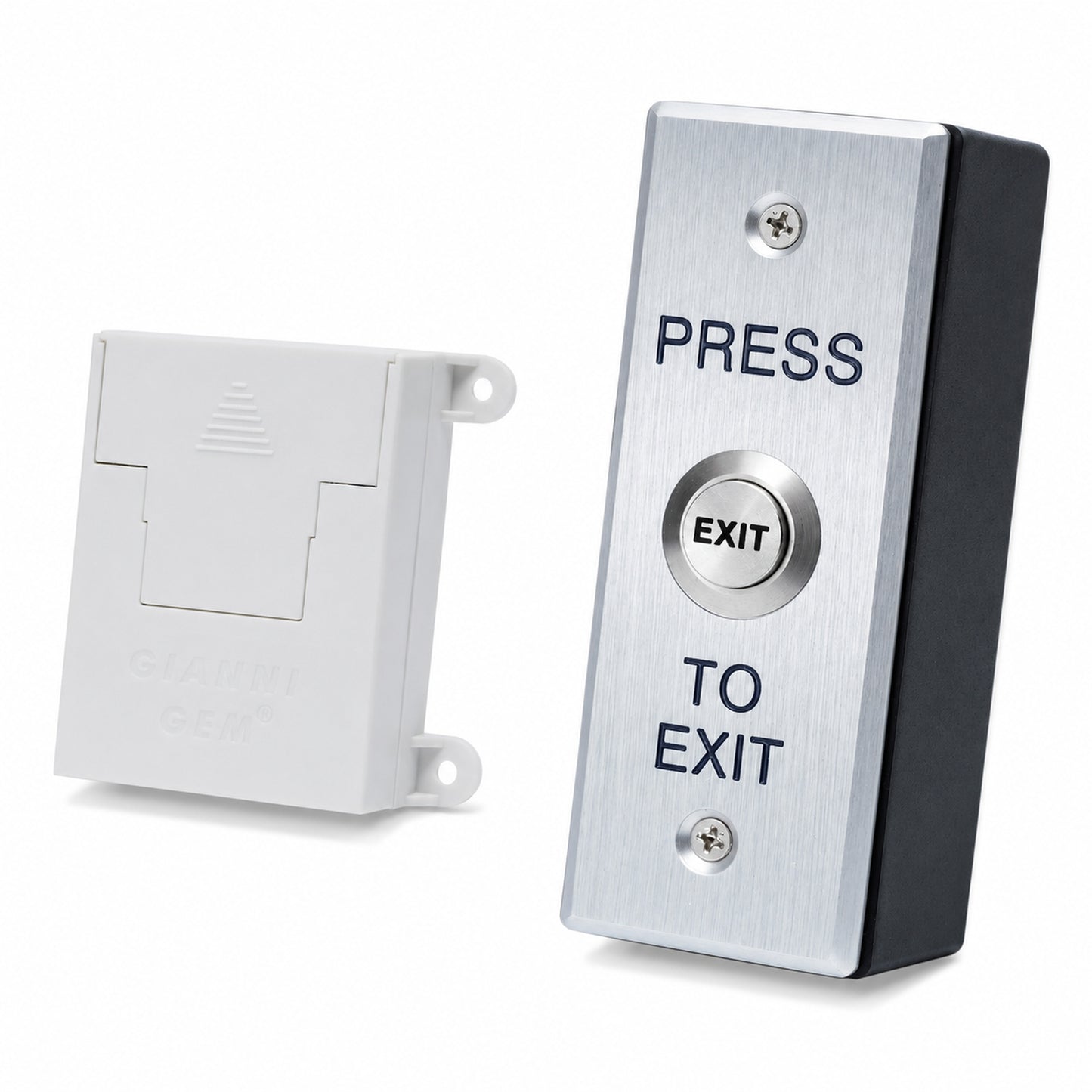WPB-025 surface mount wireless exit button for access control systems