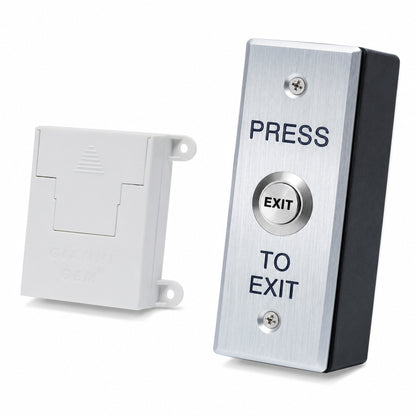 WPB-025 surface mount wireless exit button for access control systems