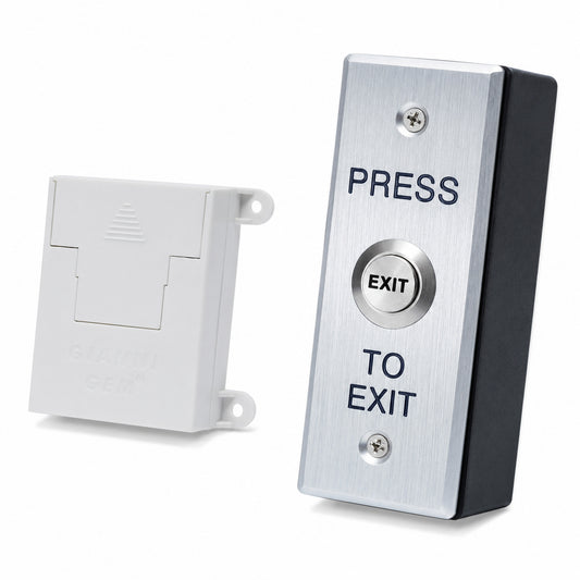 WPB-025 surface mount wireless exit button for access control systems