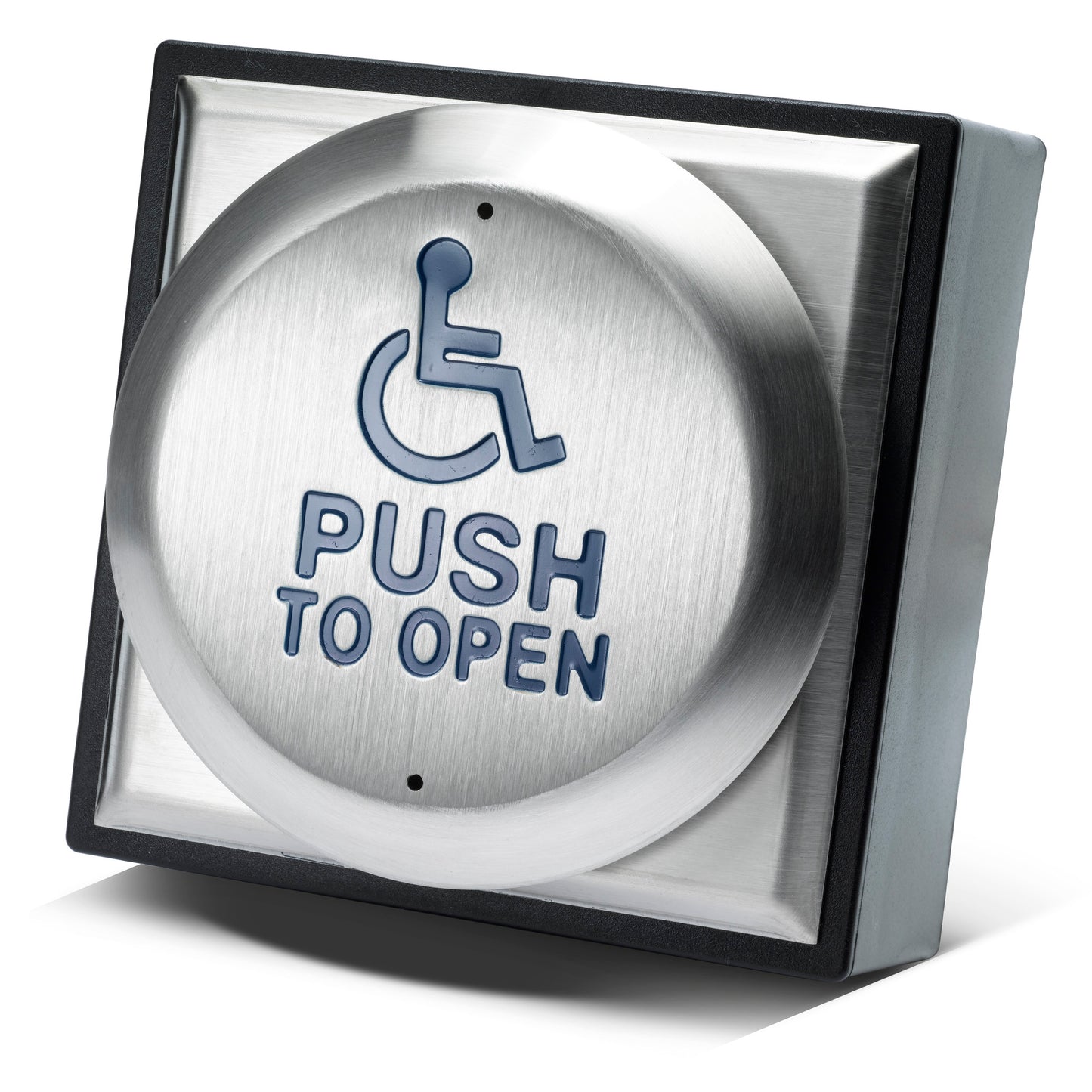 WPB-900 wireless 110mm press to exit button with brushed stainless steel faceplate