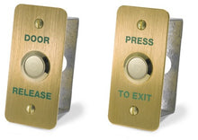 Load image into Gallery viewer, DRB002NF-B Narrow Brass Effect Press to Exit Button - Smart Access Solutions Ltd